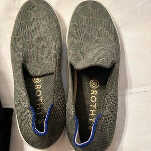Rothy's Gray and Blue Women's Slip-On Sneakers